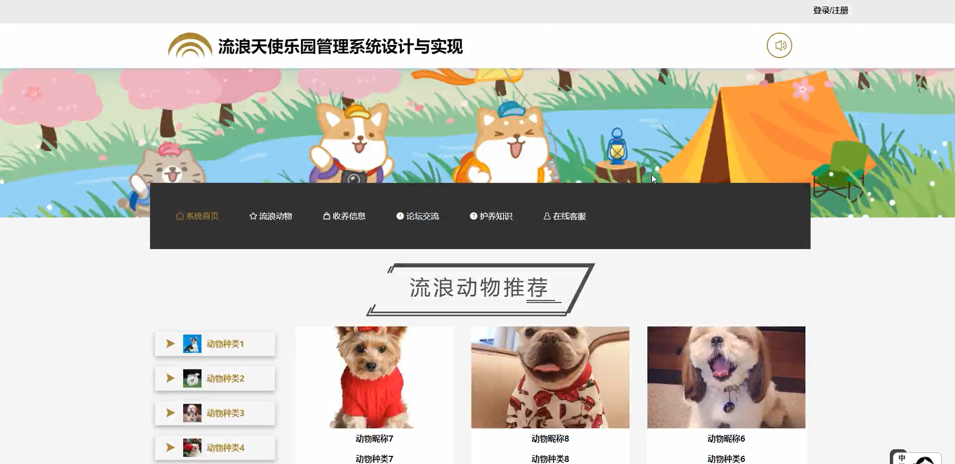 基于Spring Boot的流浪天使乐园管理系统设计与实现-毕设项目源代码+论文ppt 下载