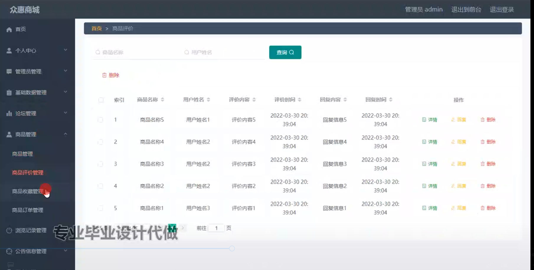 基于Java的众惠商城的设计与实现-毕设源代码+开题报告+毕业论文下载